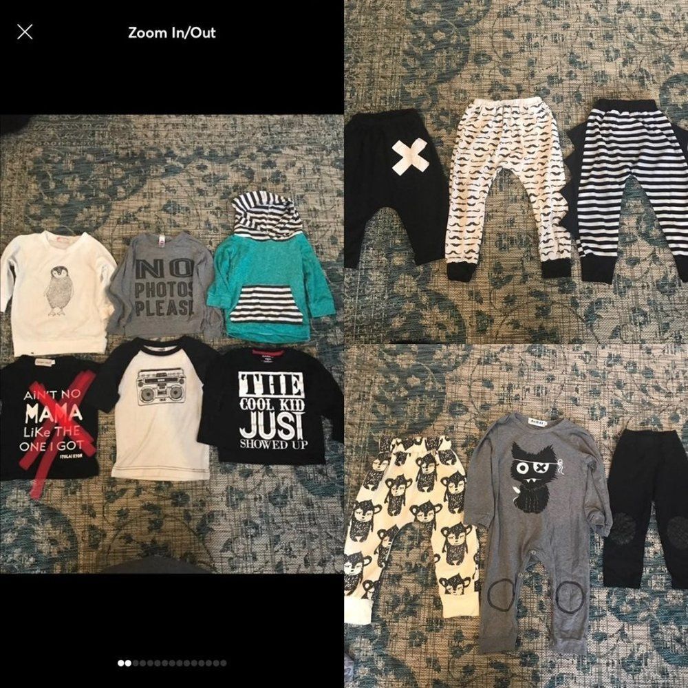 Lot of instagram small shop baby 18m 24m harems pants and tops